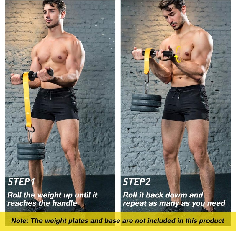 VAIIO Forearm Strengthener and Wrist Roller with Quick Locking Mechanism - Durable PVC Anti-Slip Grip Handles - Perfect for Men and Women - Ideal for Hand, Wrist, and Forearm Strength Training - Image 3